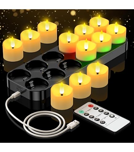 Amazon.com: YiaMia USB-C Rechargeable Tea Lights with Charging